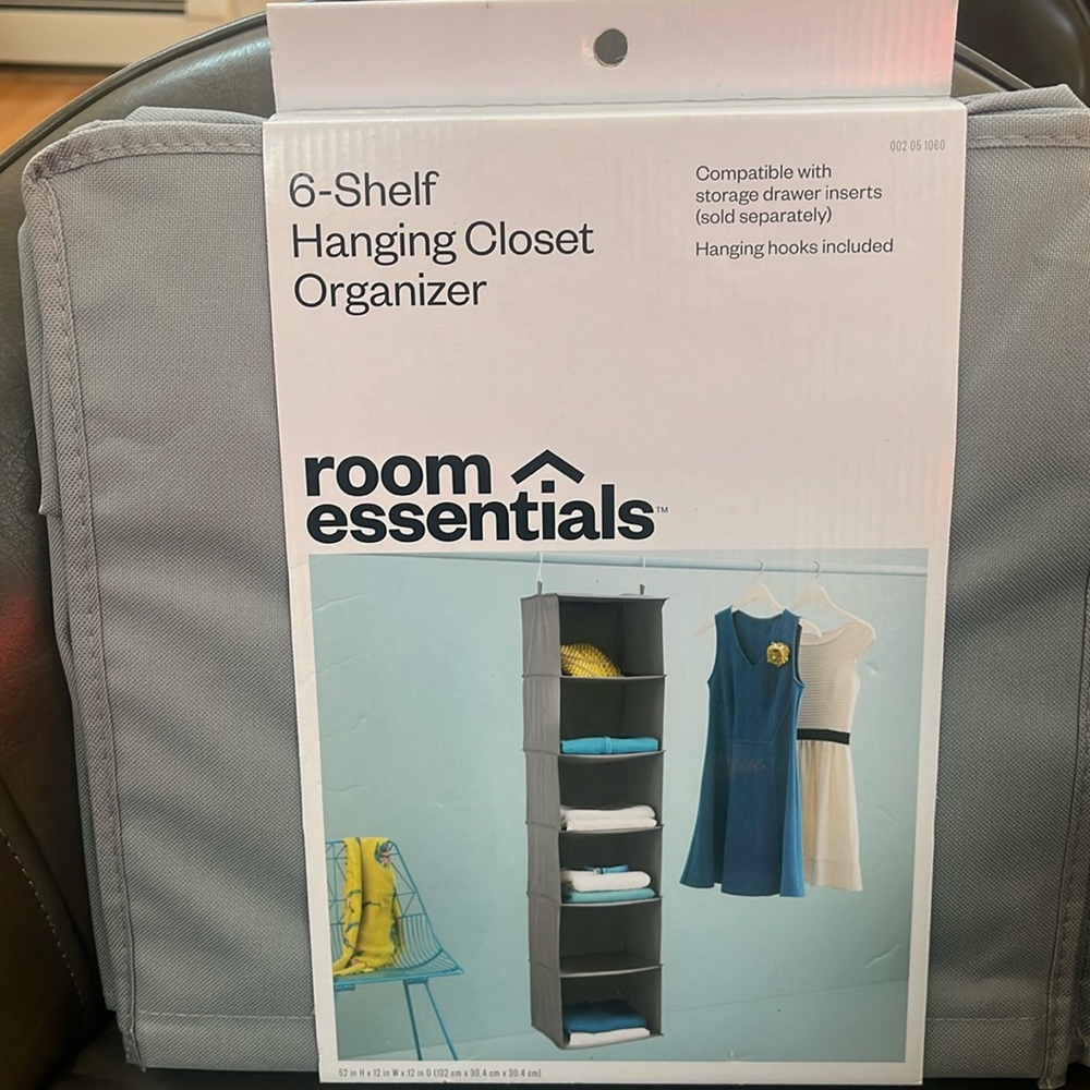 6 Shelf Hanging Closet Organizer-still in packaging